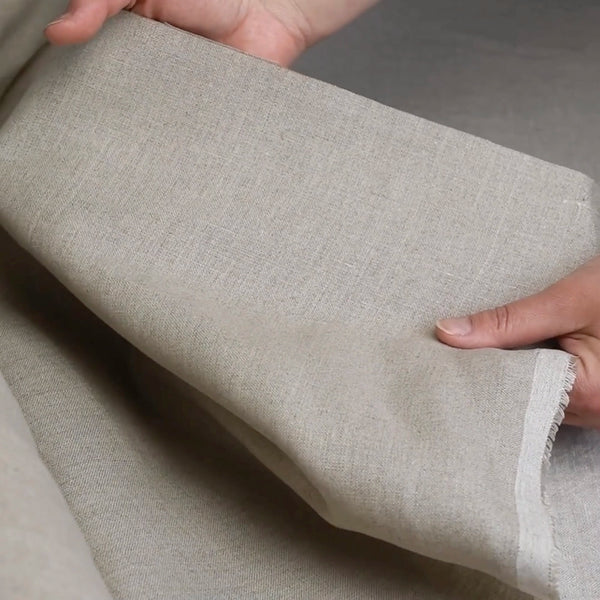 Gray linen fabric
