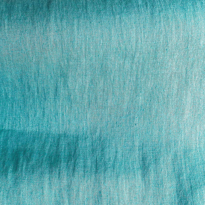 Linen fabric petrol blue