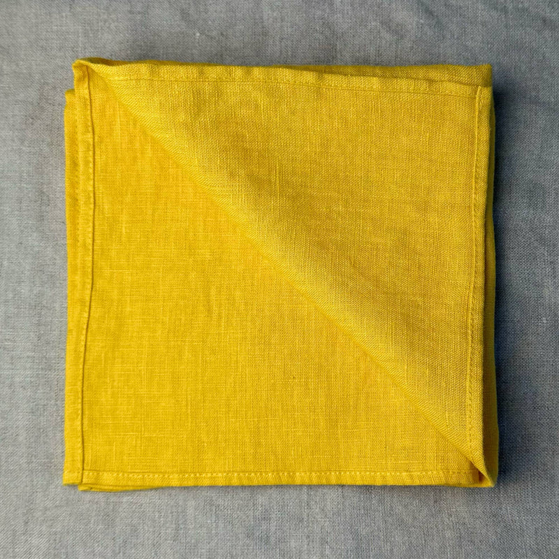 Linen napkin, sunny yellow
