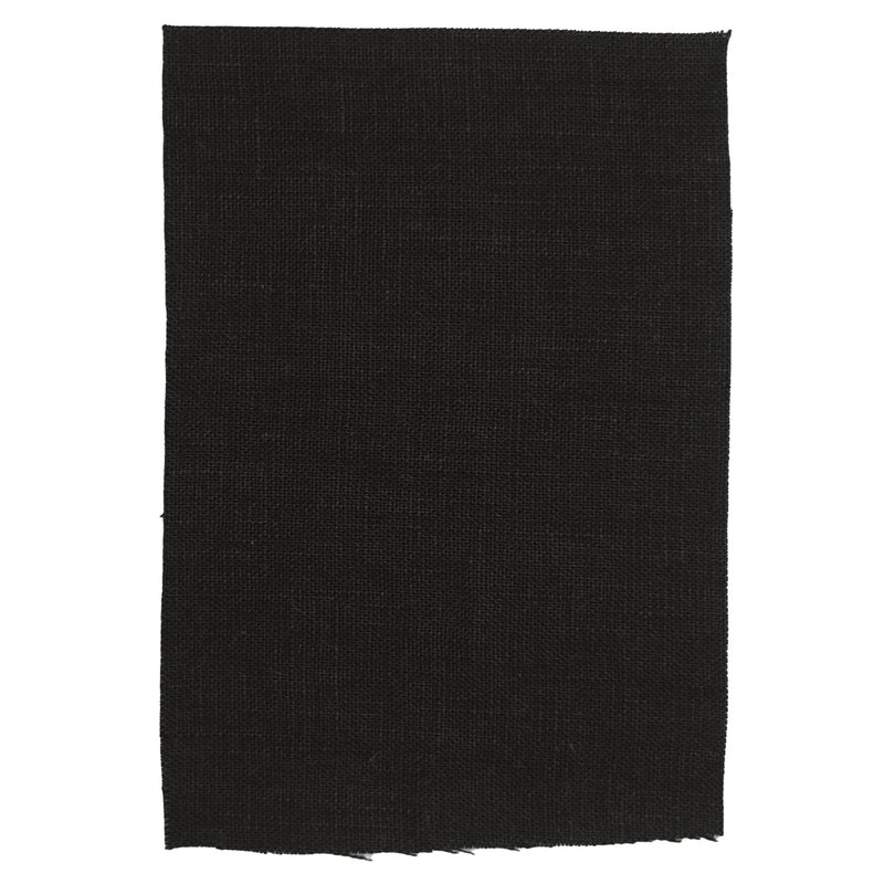 Linen fabric sample black