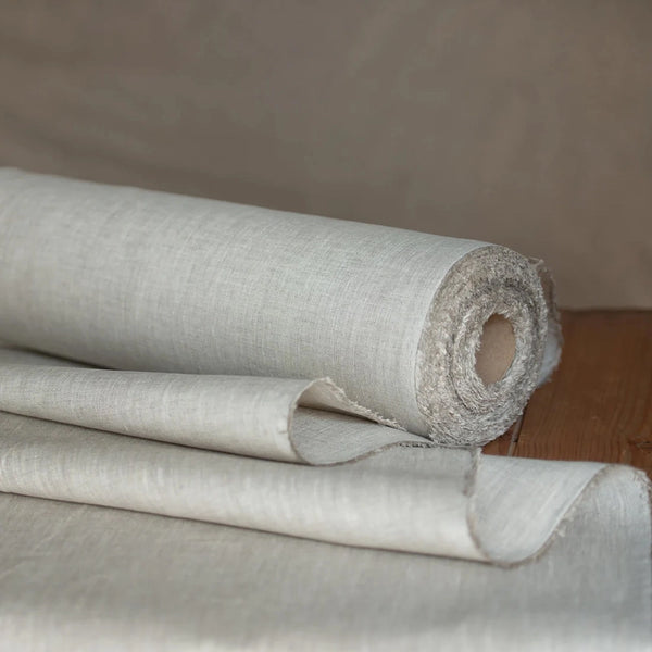Linen fabric gray melange