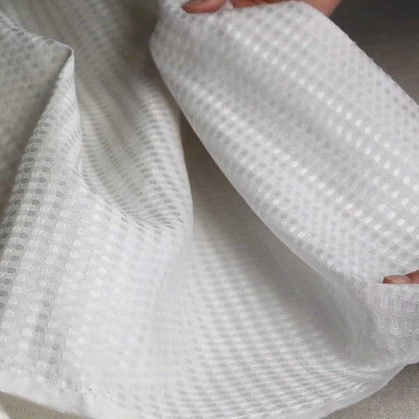 Linen-cotton fabric white