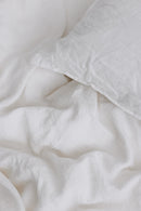 Linen Bed Set Cream White - Envelope Closure