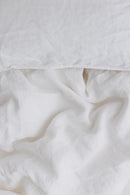 Linen Bed Set Cream White - Bed Set with Zipper