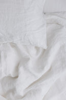 Linen Bed Set Cream White - Bed Set with Zipper