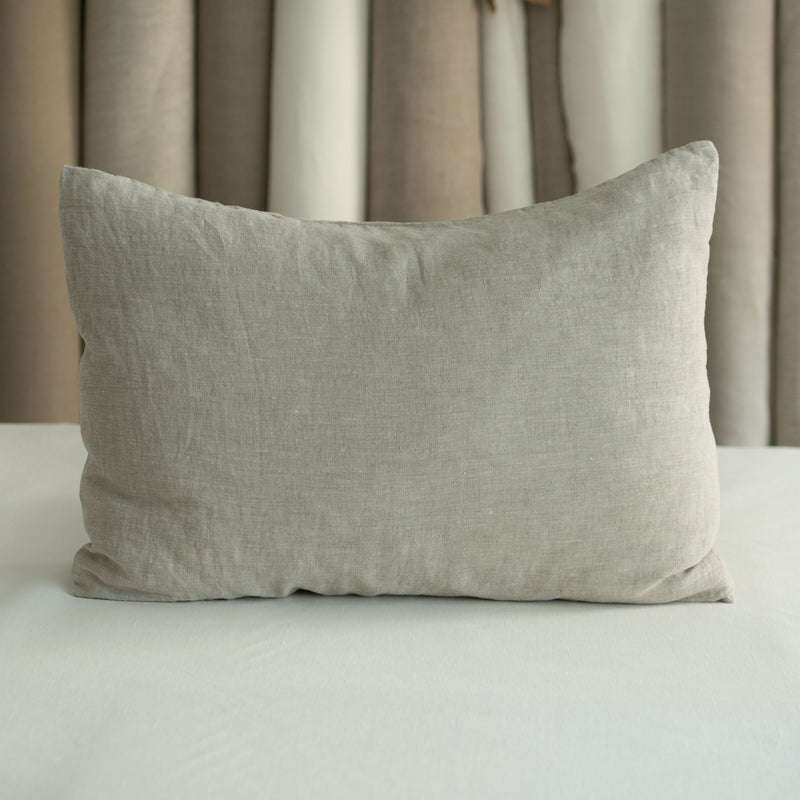 Linen pillowcase melange gray
