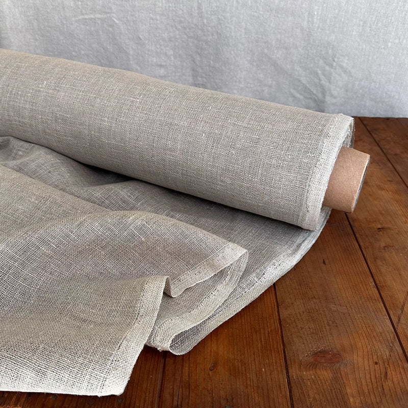 Tessuto di lino, grigio naturale, 150 cm, 210 g/m², art. 3-007