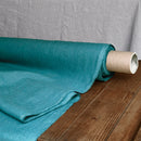 Linen Fabric Petrol Blue - Soft 145 cm Wide