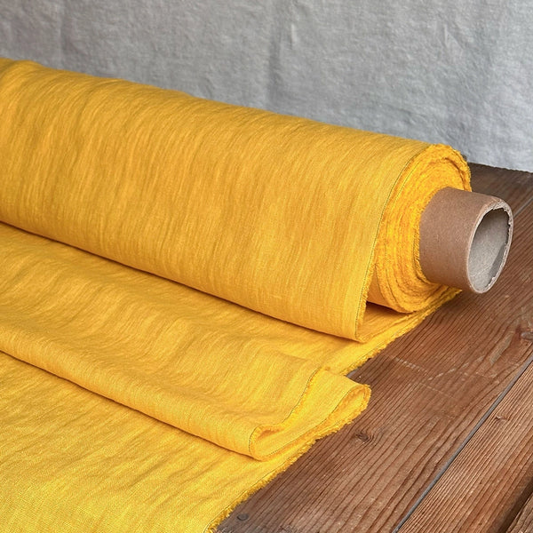 Linen fabric yellow