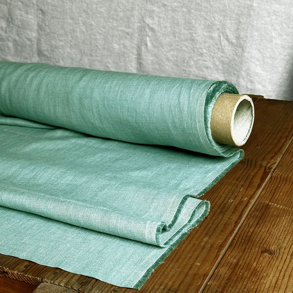 Linen fabric, turquoise, width 145 cm, art. 3-802