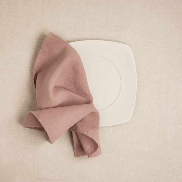 Linen napkin desert rose