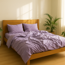 Pastel lilac linen bed set with zipper MADE TO ORDER