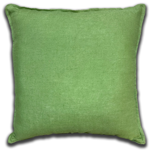 Lanena prevleka za vzglavnik - zeleni grah barva, 45 x 45 cm