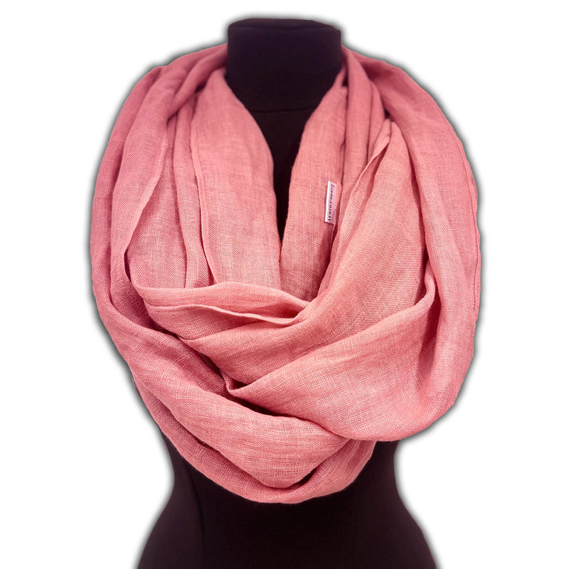 Infinity scarf rose on clothing mannequin