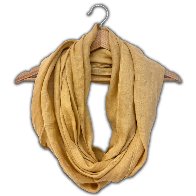 Infinity scarf sand on a hanger