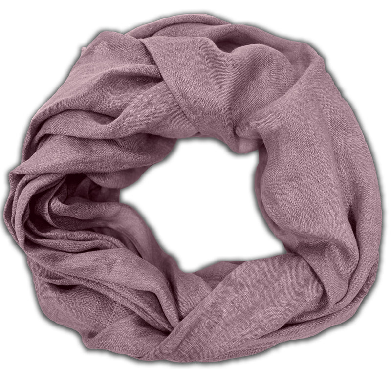 Infinity scarf violet-aubergine big circle