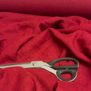 Linen fabric carmine red