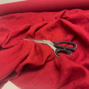 Linen fabric carmine red