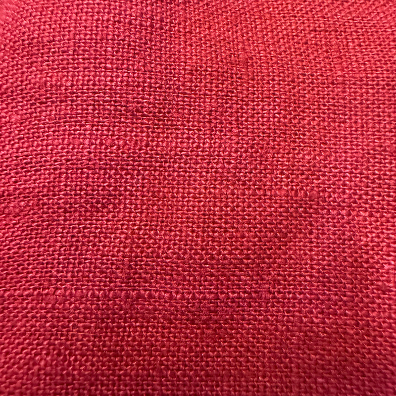 Linen fabric carmine red