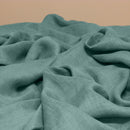 Linen Fabric Gauze Petrol Blue  - Linen Fabric