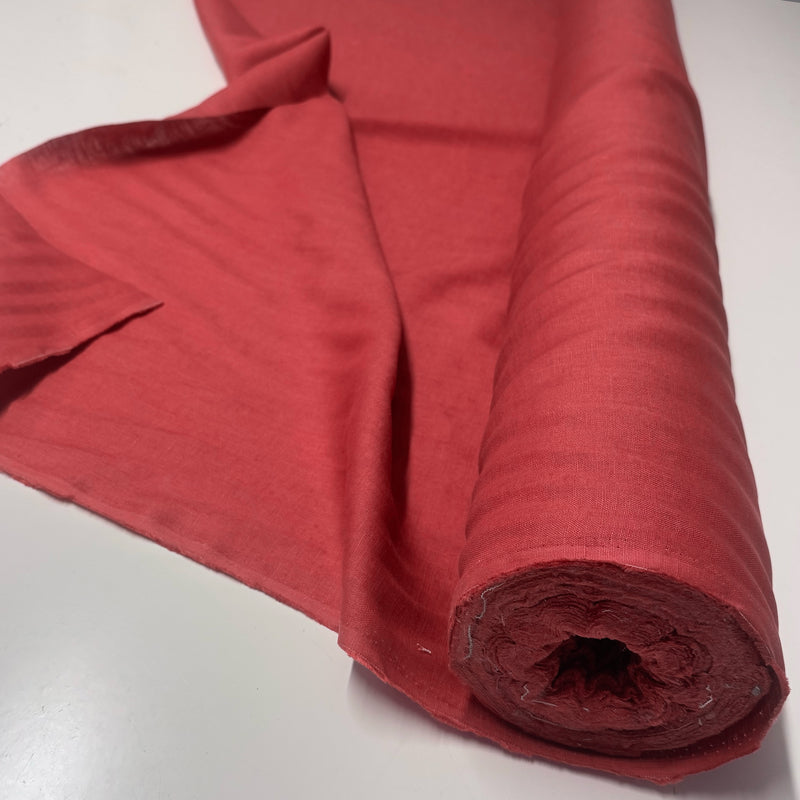 Linen fabric red