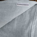 Linen flat sheet ice blue with LinenFriday label