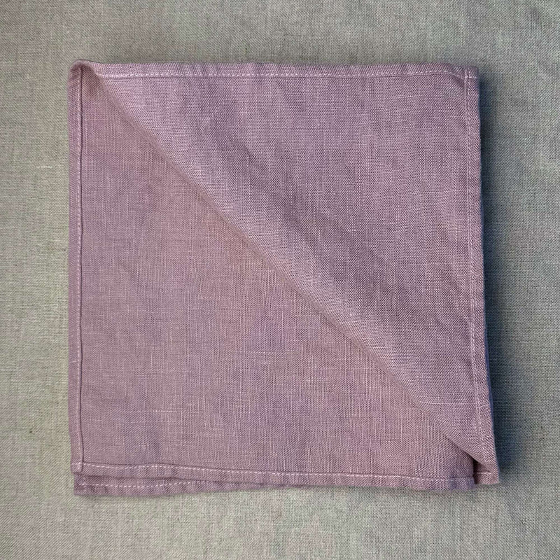 Laneni prtiček - temno roza barva, 42x42 cm