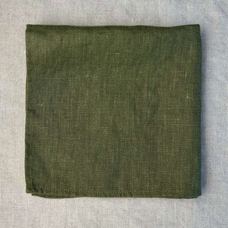 Tovaglioli di lino, verde oliva, 42x42 cm