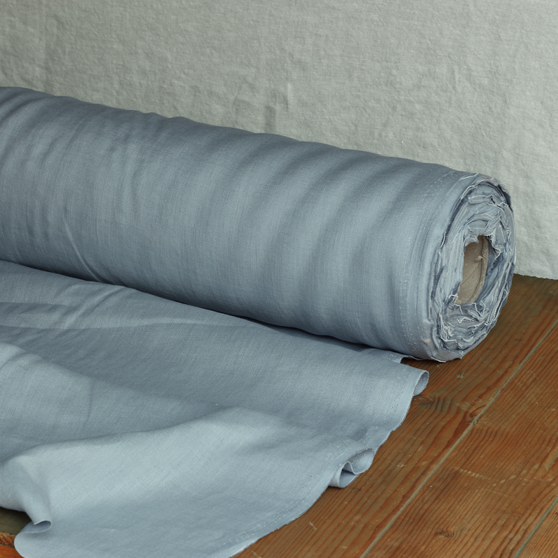Linen fabric, Blue-gray, width 145 cm