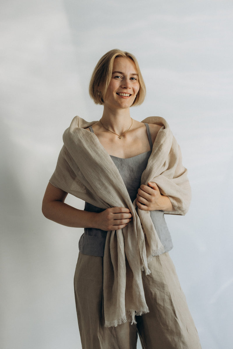 Linen Scarf cappuccino