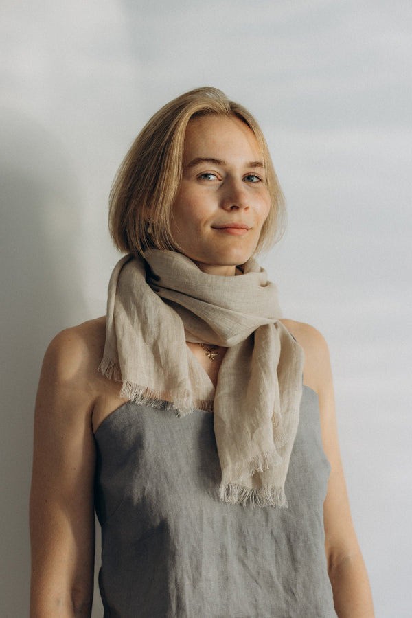 Linen Scarf cappuccino