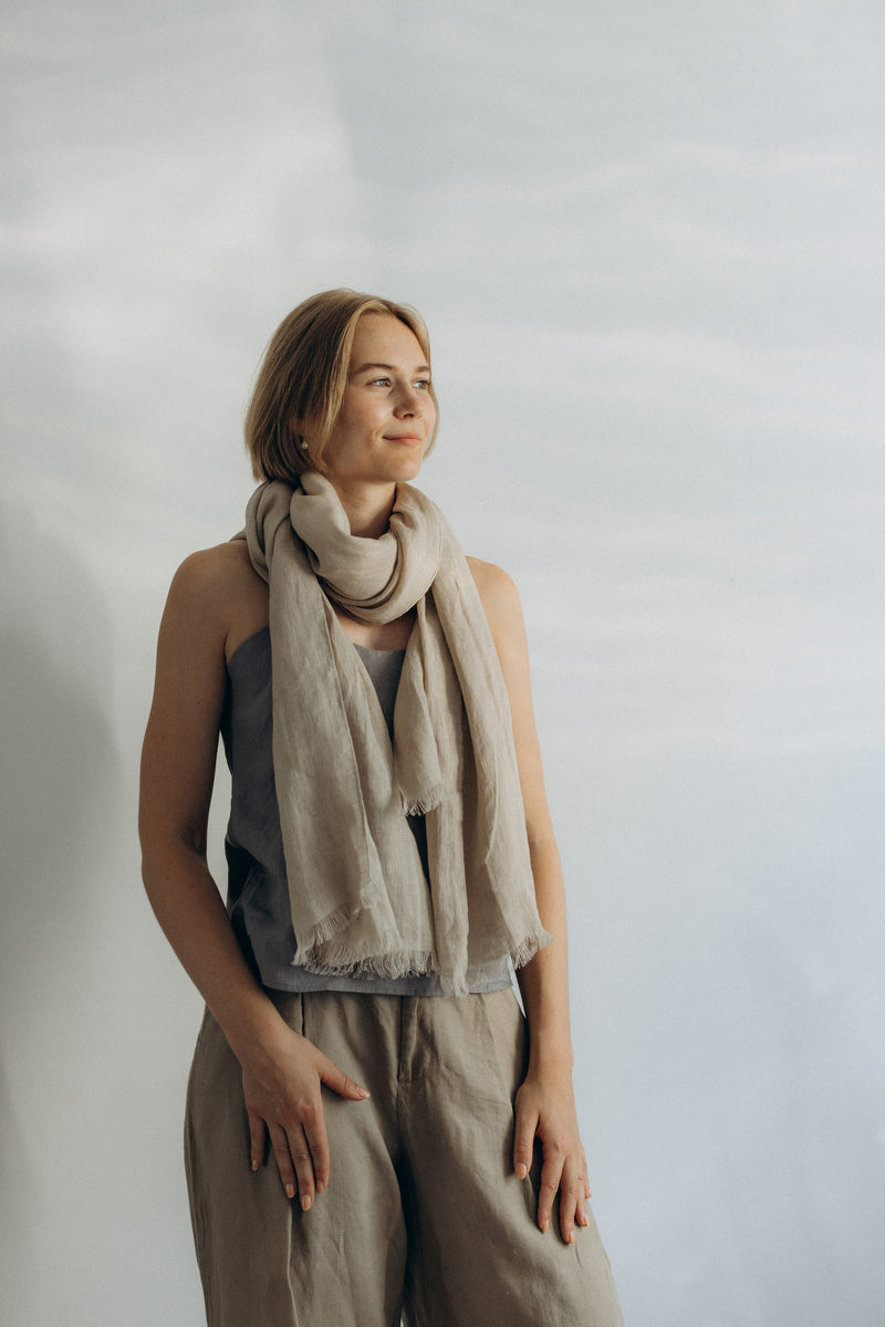 Linen Scarf cappuccino