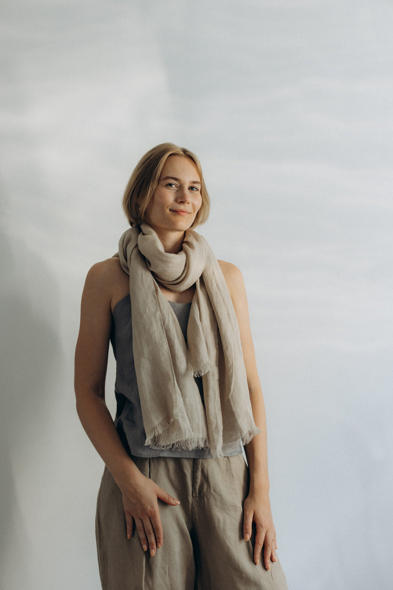 Linen Scarf cappuccino