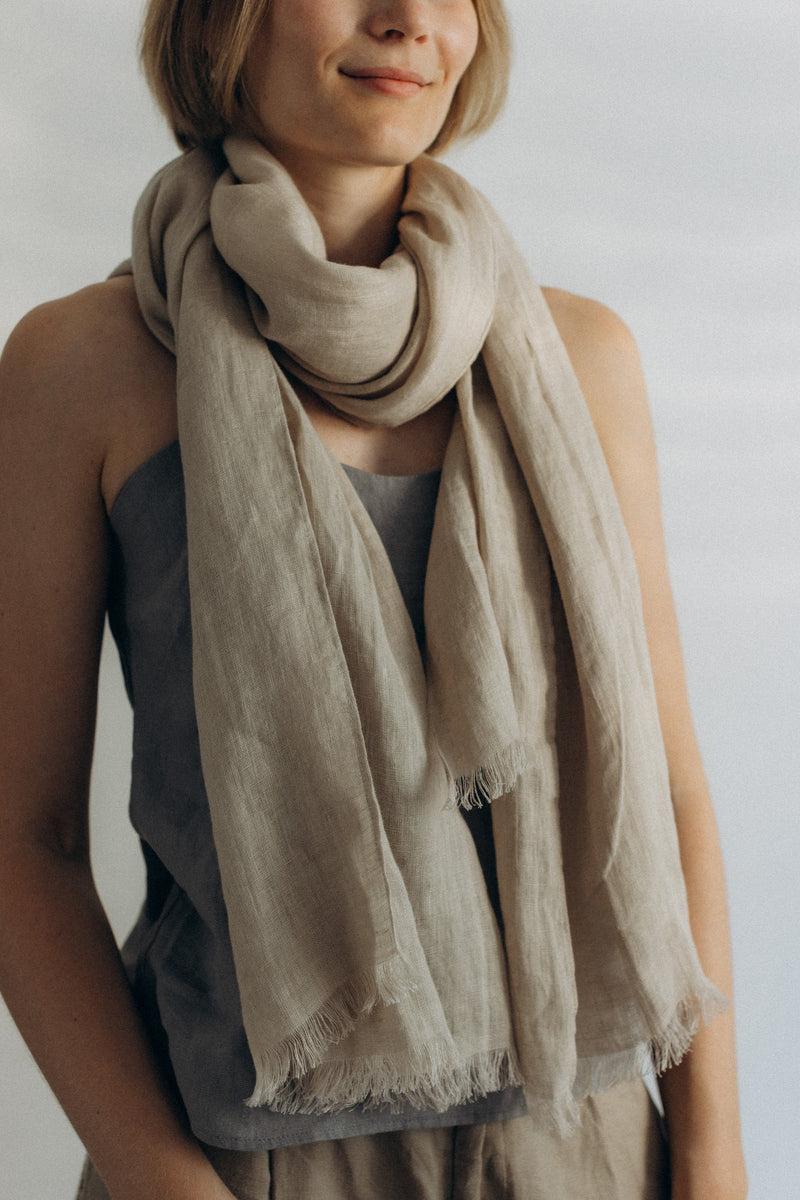 Linen Scarf cappuccino