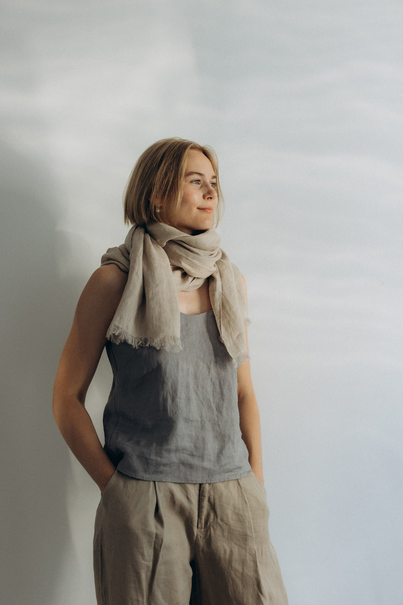 Linen Scarf cappuccino