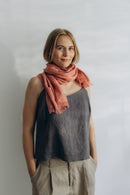 Sciarpa di lino rosa