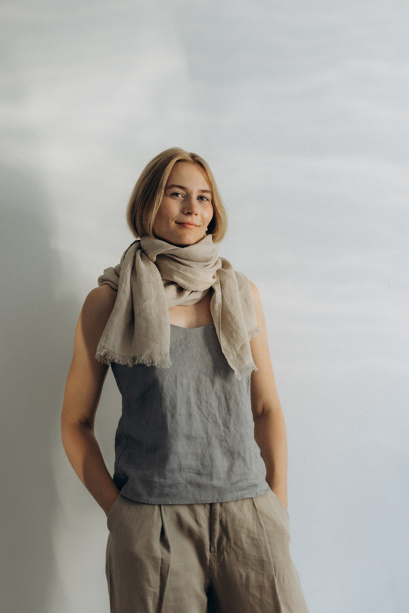 Linen Scarf cappuccino