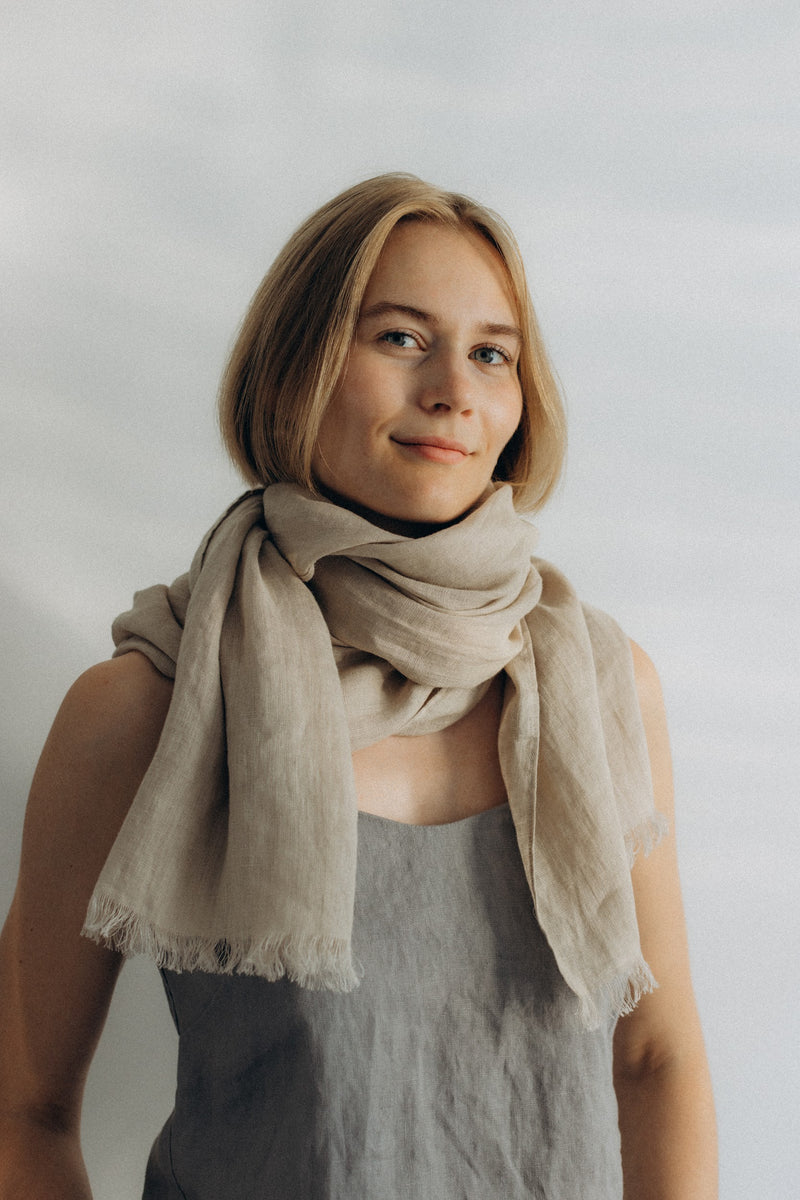 Linen Scarf cappuccino