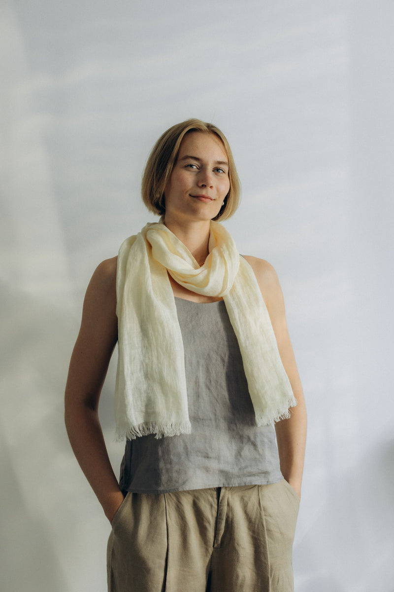 Linen Scarf cream