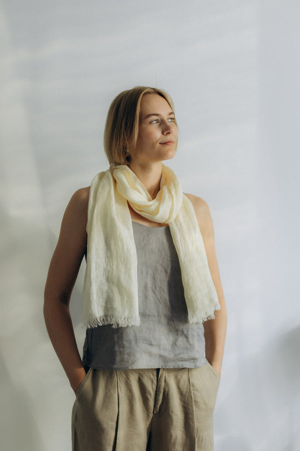 Linen Scarf cream