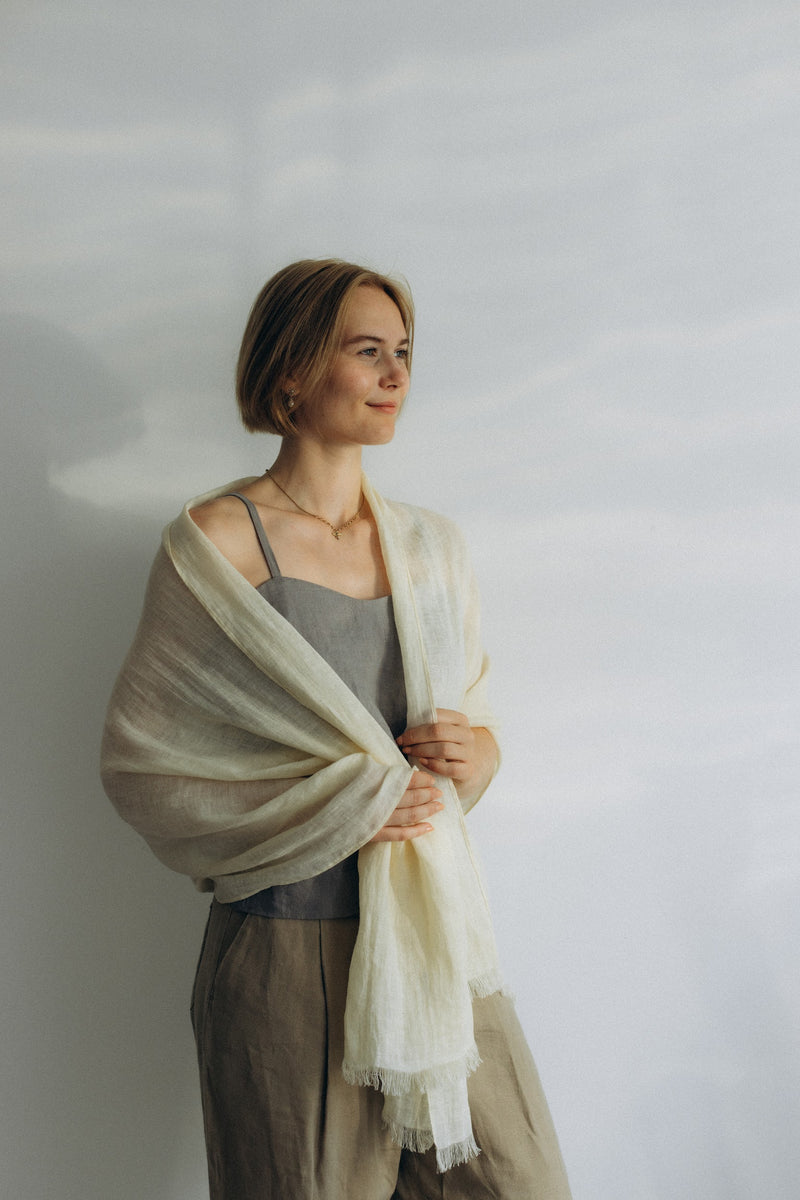 Linen Scarf cream