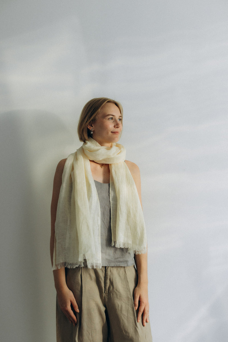 Linen Scarf cream