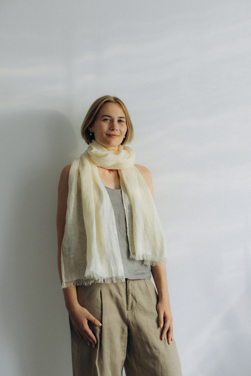 Linen Scarf cream