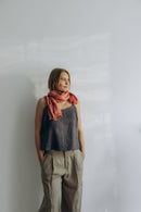 Sciarpa di lino rosa