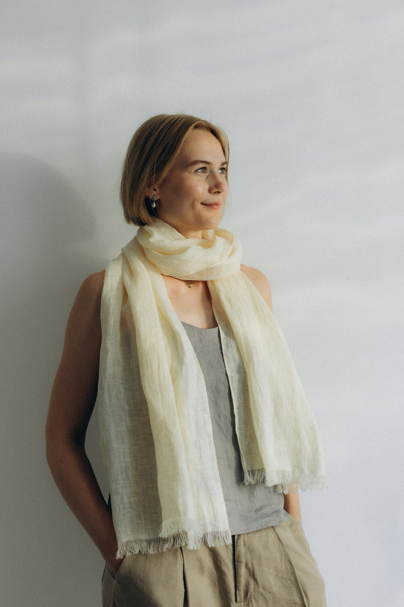 Linen Scarf cream