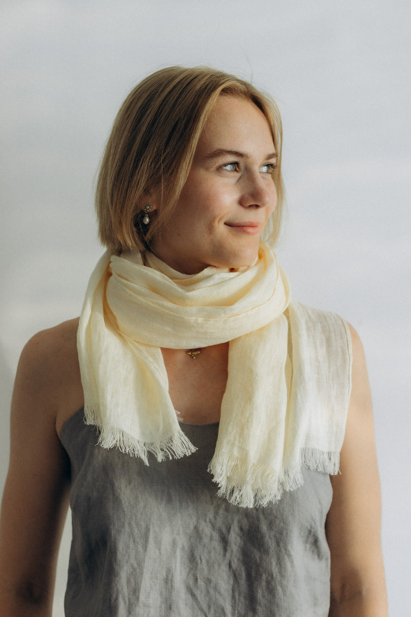 Linen Scarf cream