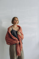 Sciarpa di lino rosa