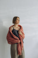 Sciarpa di lino rosa