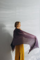 Linen Scarf violet-aubergine