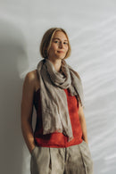 Sciarpa di lino grigio